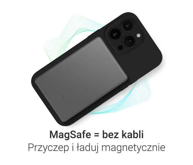 Silver Monkey Powerbank Smart 5 000 mAh MagSafe UltraSlim 3in1 Ciemny Szar - 1361039 - zdjęcie 6